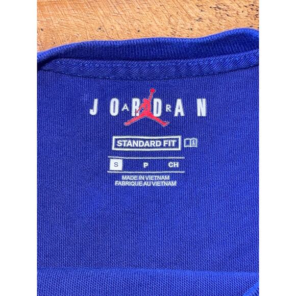 Mens Nike Air Jordan Embroidered Diamond Logo Blue Short Sleeve Tee Size‎ Small - Picture 4 of 6